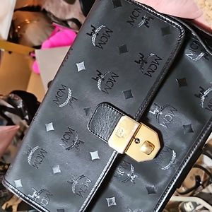 Black MCM wristlet
